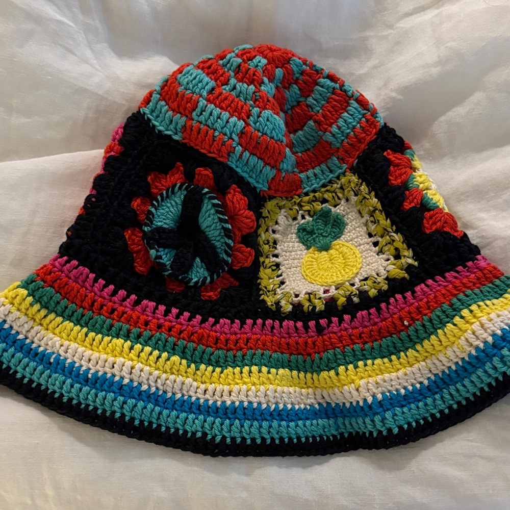 Vibrant Multicolor Crochet Bucket Hat